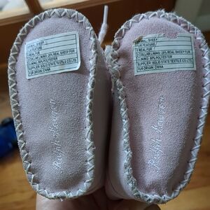Ralph Lauren Soft Pink Baby Booties